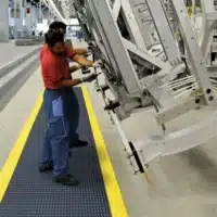 Tapis Antifatigue Bubble Sky Trax Noir avec Bordures Jaune 782S0023BL